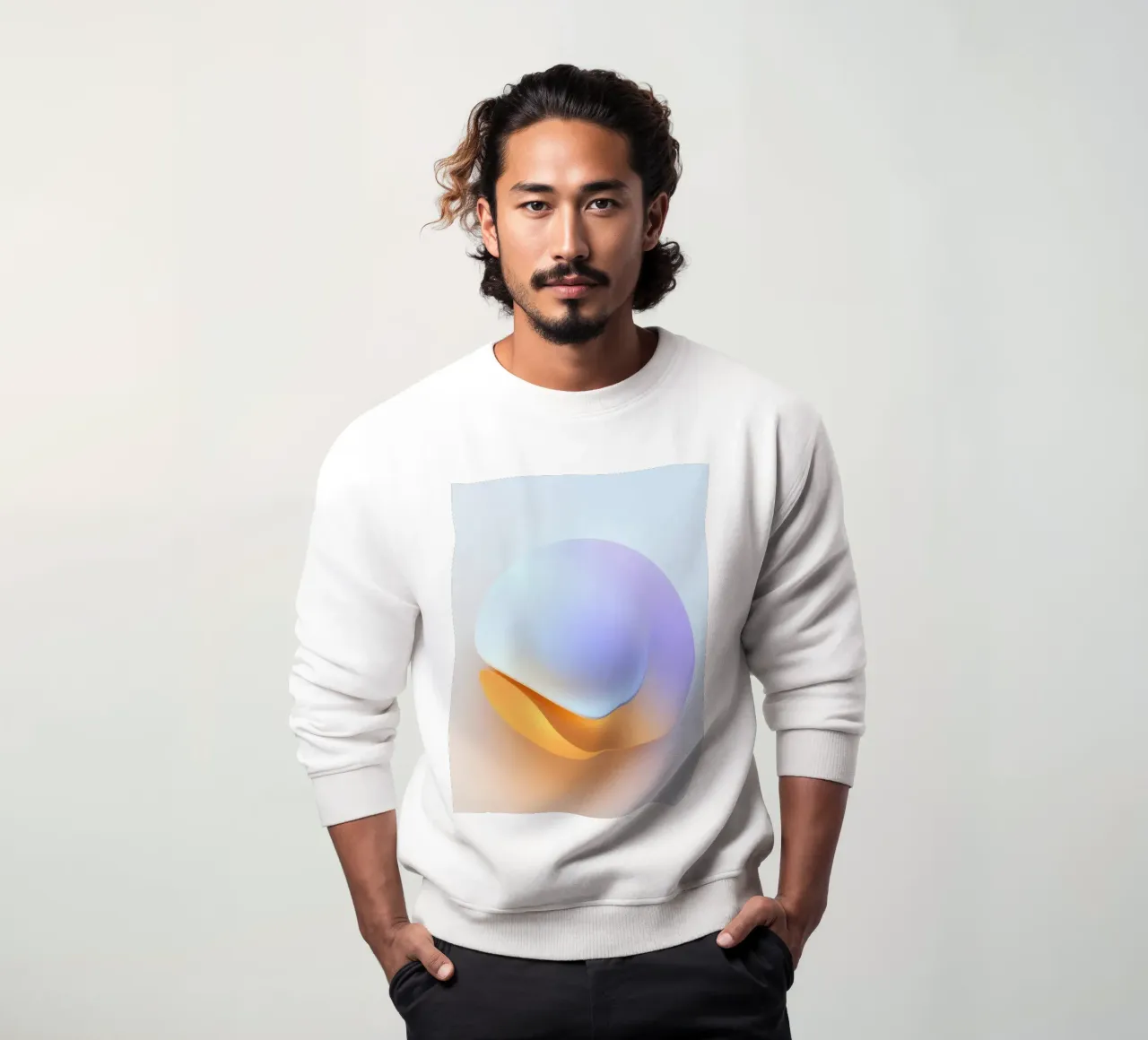 Abstract circular shape with smooth gradient colors sweatshirt by DesignDoodle