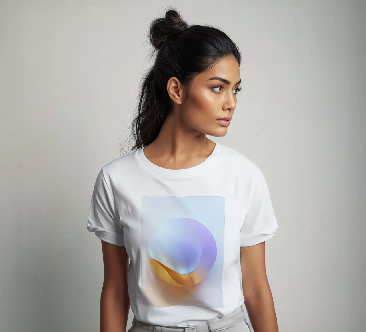 Abstract circular shape with smooth gradient colors t-shirt by DesignDoodle