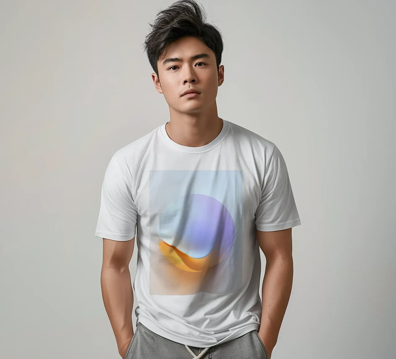 Abstract circular shape with smooth gradient colors t-shirt by DesignDoodle