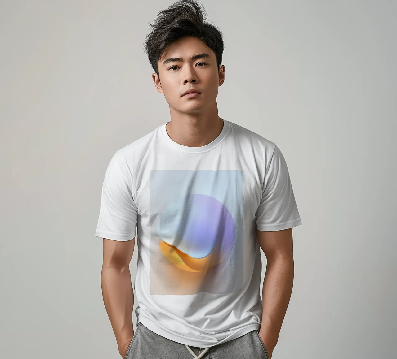 Abstract circular shape with smooth gradient colors t-shirt by DesignDoodle
