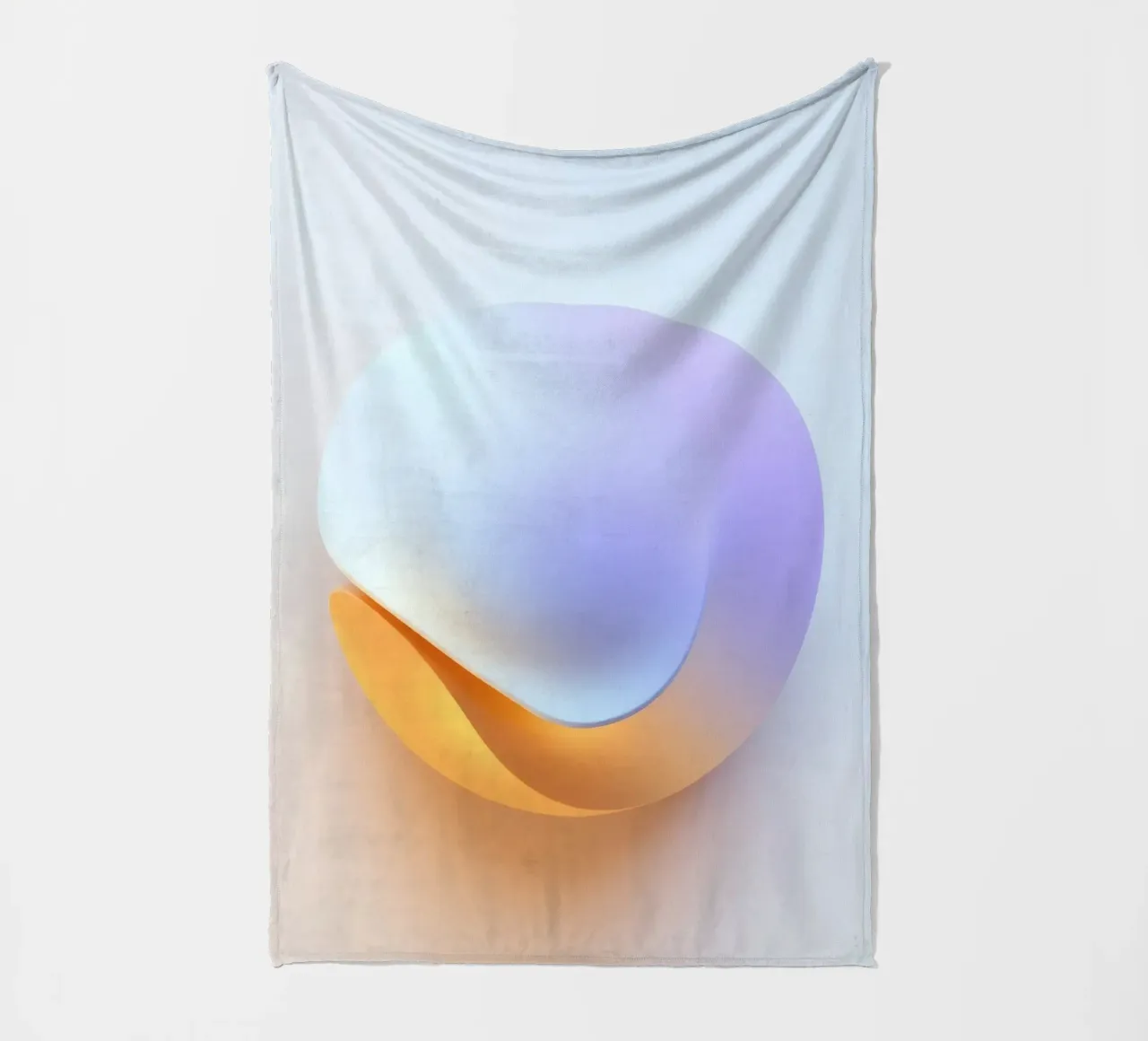 Abstract circular shape with smooth gradient colors fleece blanket by DesignDoodle