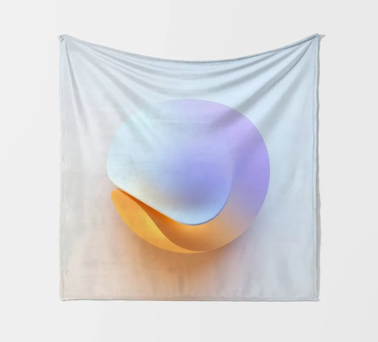 Abstract circular shape with smooth gradient colors fleece blanket by DesignDoodle