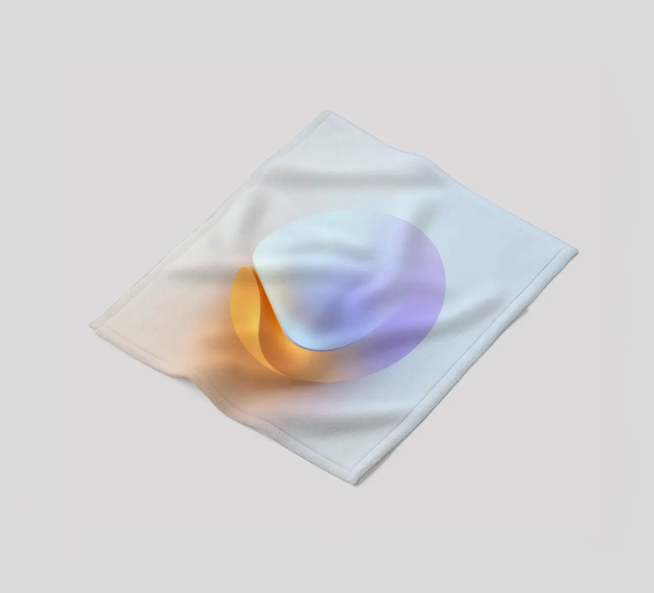 Abstract circular shape with smooth gradient colors fleece blanket by DesignDoodle