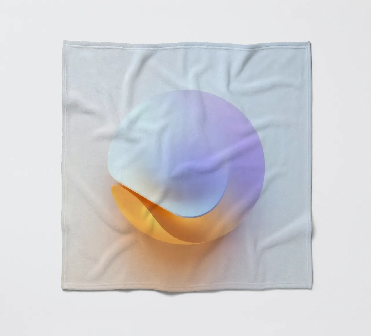 Abstract circular shape with smooth gradient colors fleece blanket by DesignDoodle