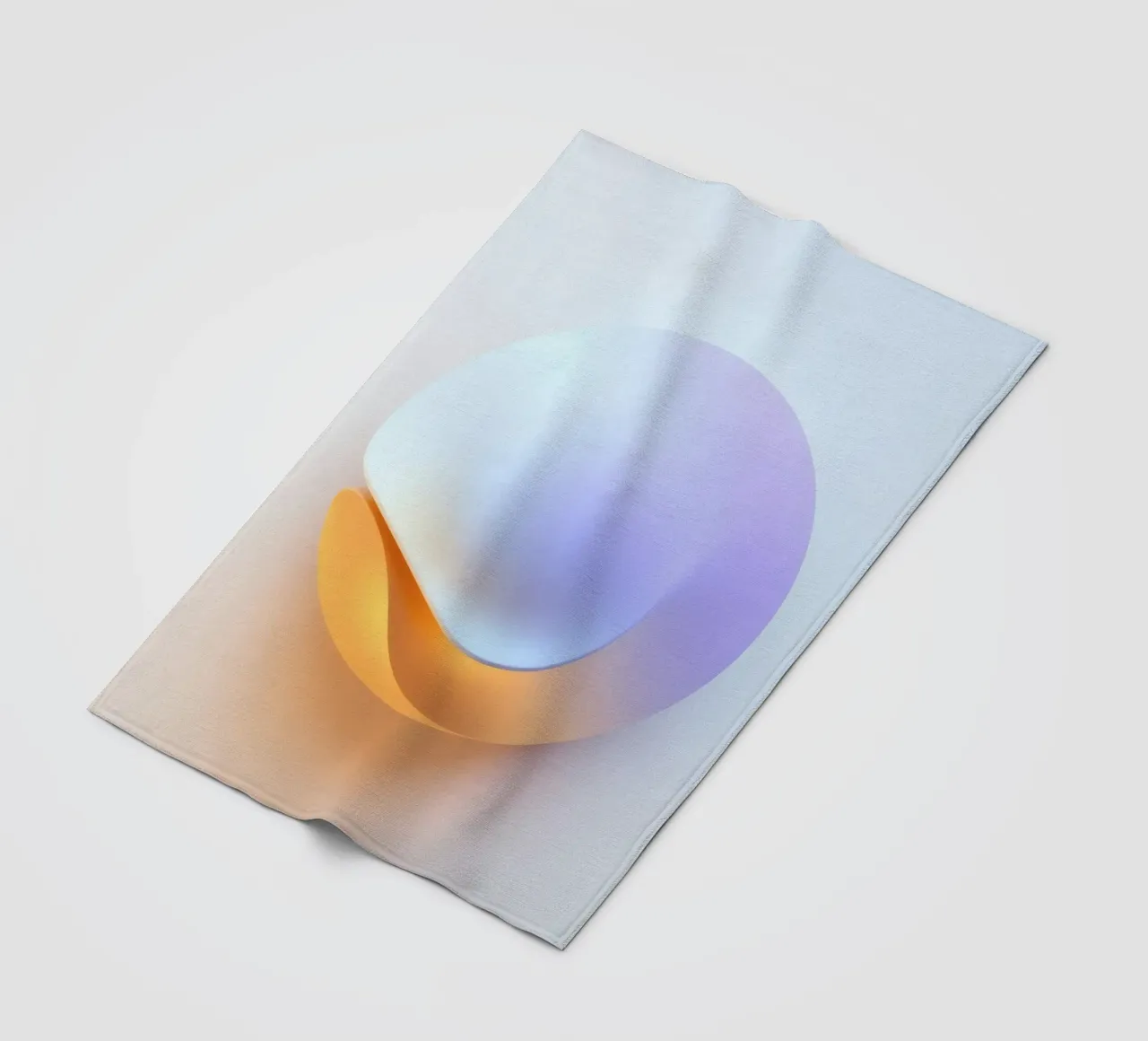 Abstract circular shape with smooth gradient colors fleece blanket by DesignDoodle