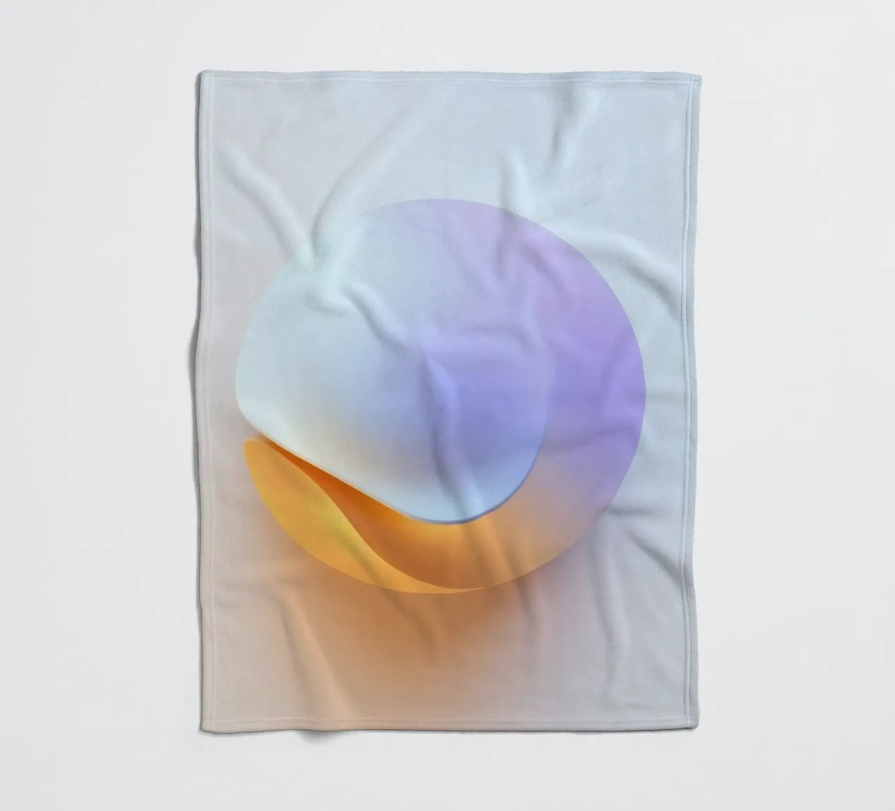 Abstract circular shape with smooth gradient colors fleece blanket by DesignDoodle