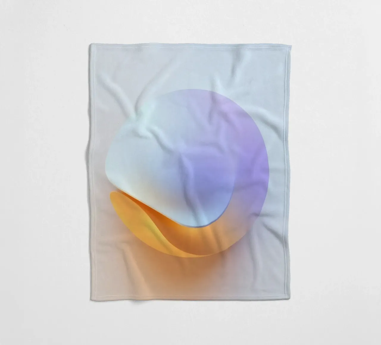 Abstract circular shape with smooth gradient colors fleece blanket by DesignDoodle