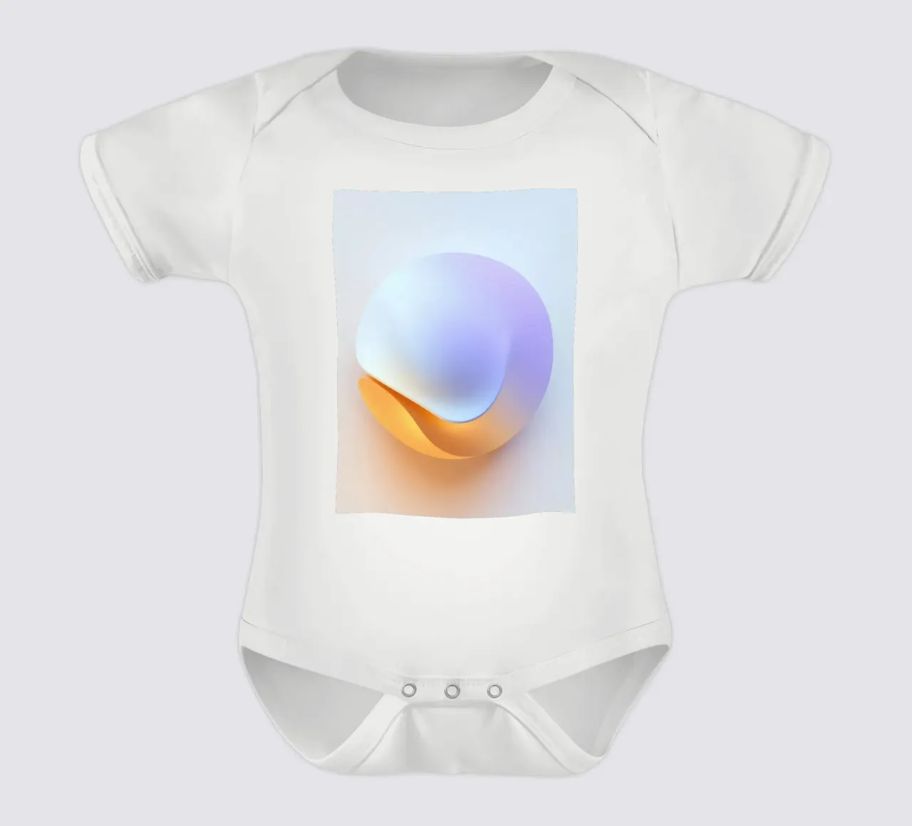 Abstract circular shape with smooth gradient colors short-sleeve baby romper by DesignDoodle