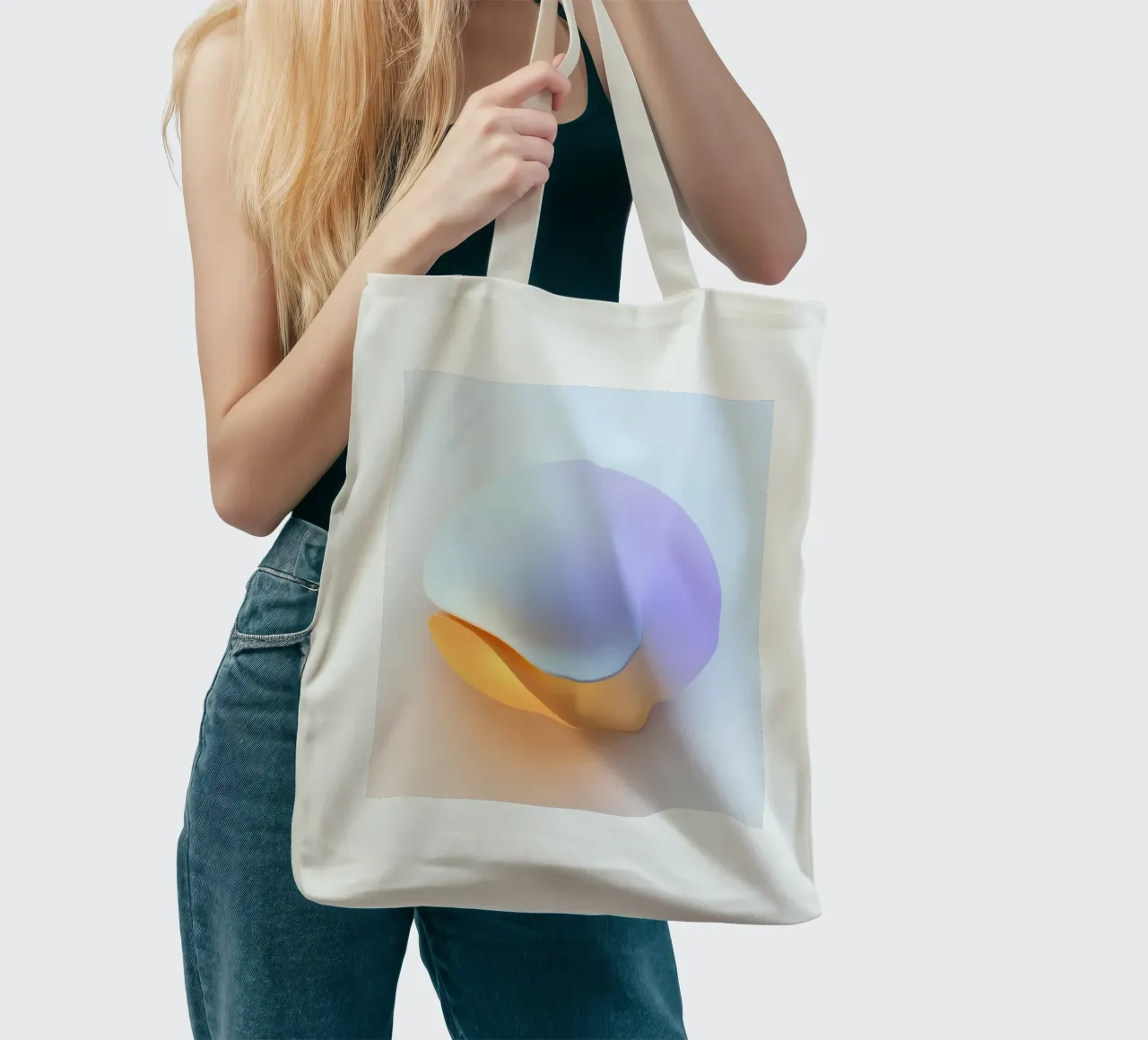 Abstract circular shape with smooth gradient colors tote bag by DesignDoodle