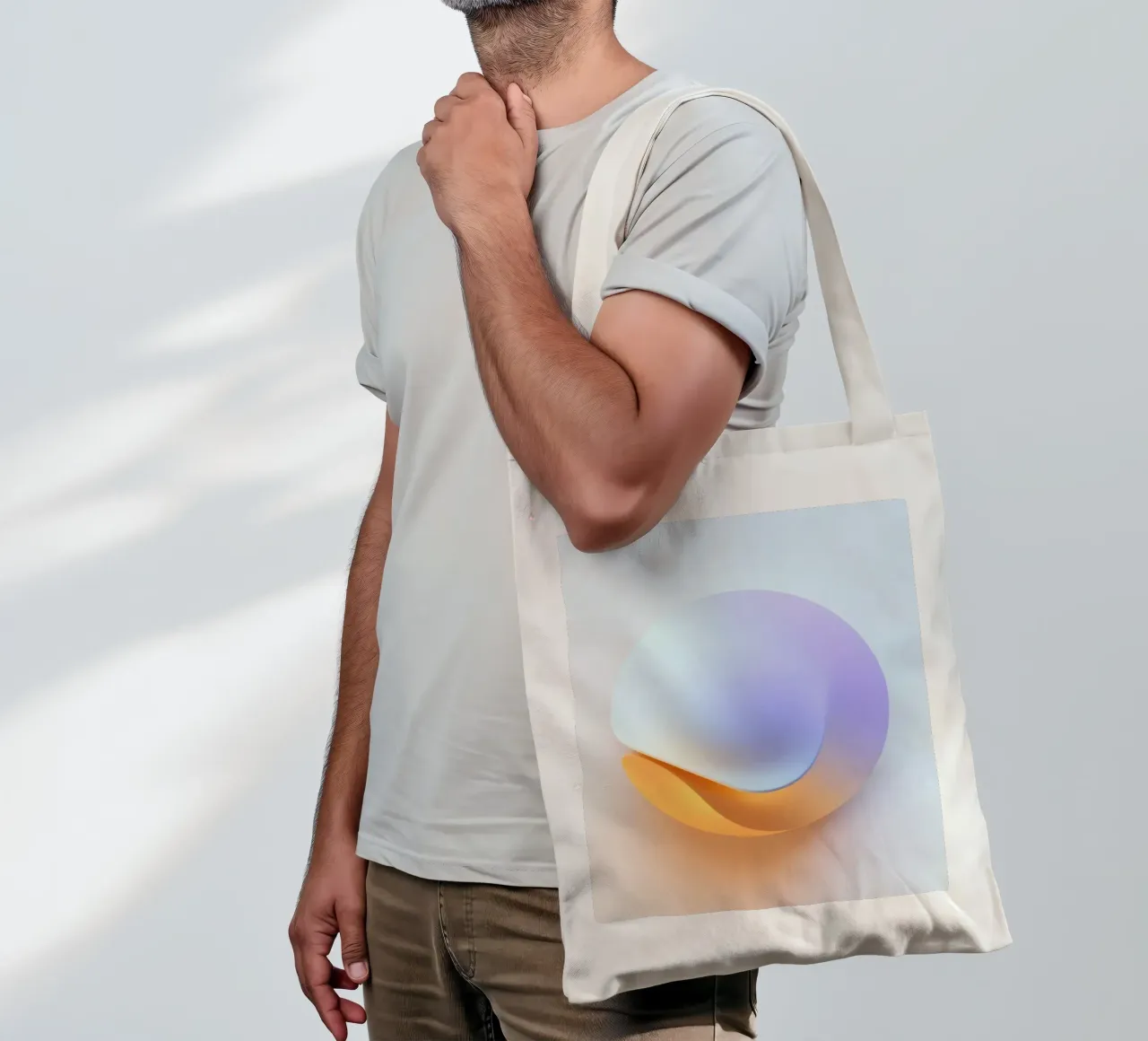 Abstract circular shape with smooth gradient colors tote bag by DesignDoodle