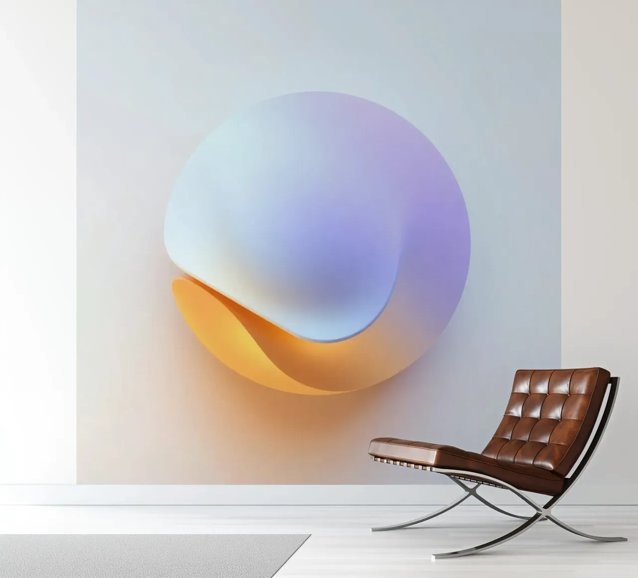 Abstract circular shape with smooth gradient colors photo wallpaper by DesignDoodle