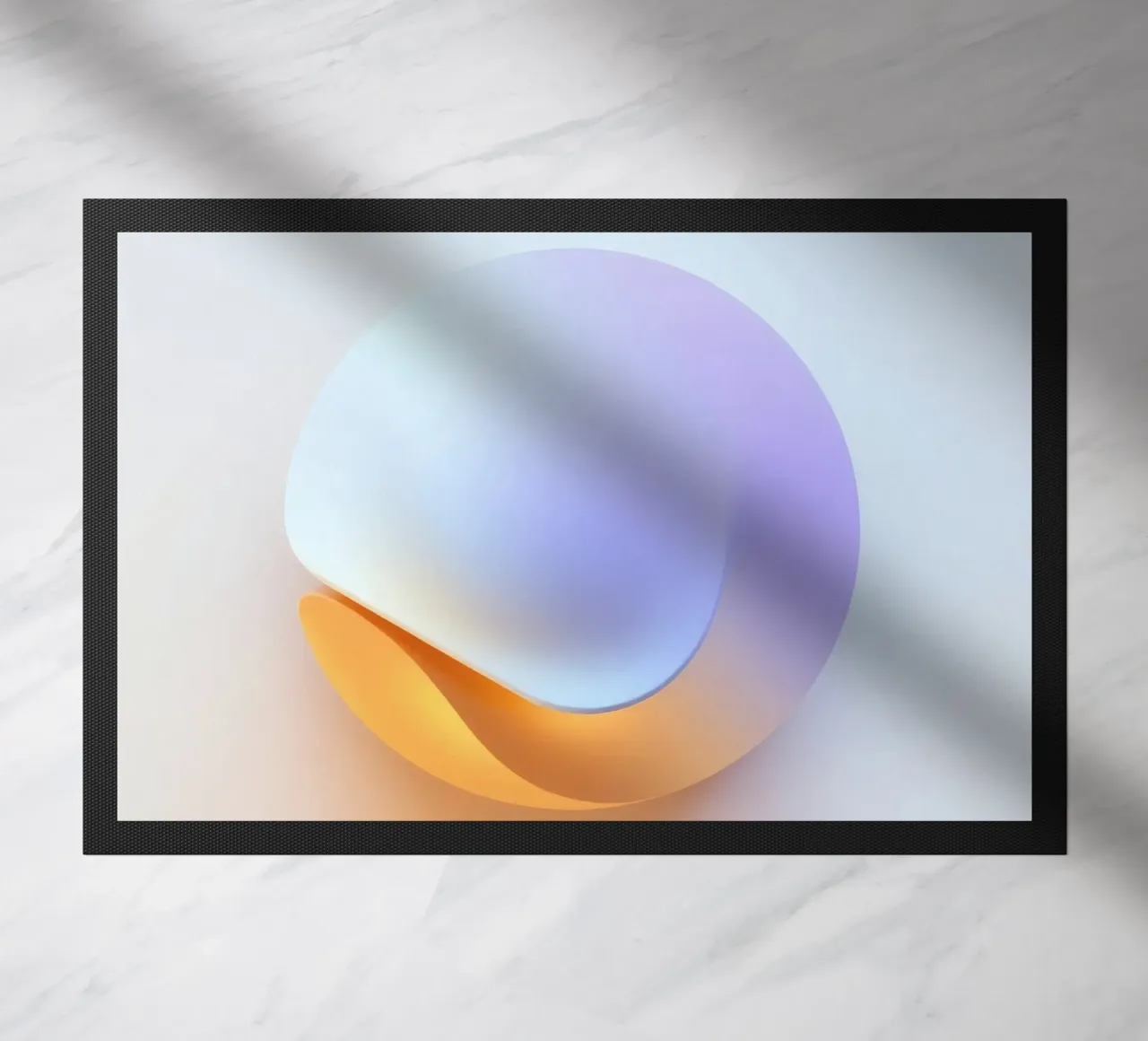 Abstract circular shape with smooth gradient colors doormat by DesignDoodle