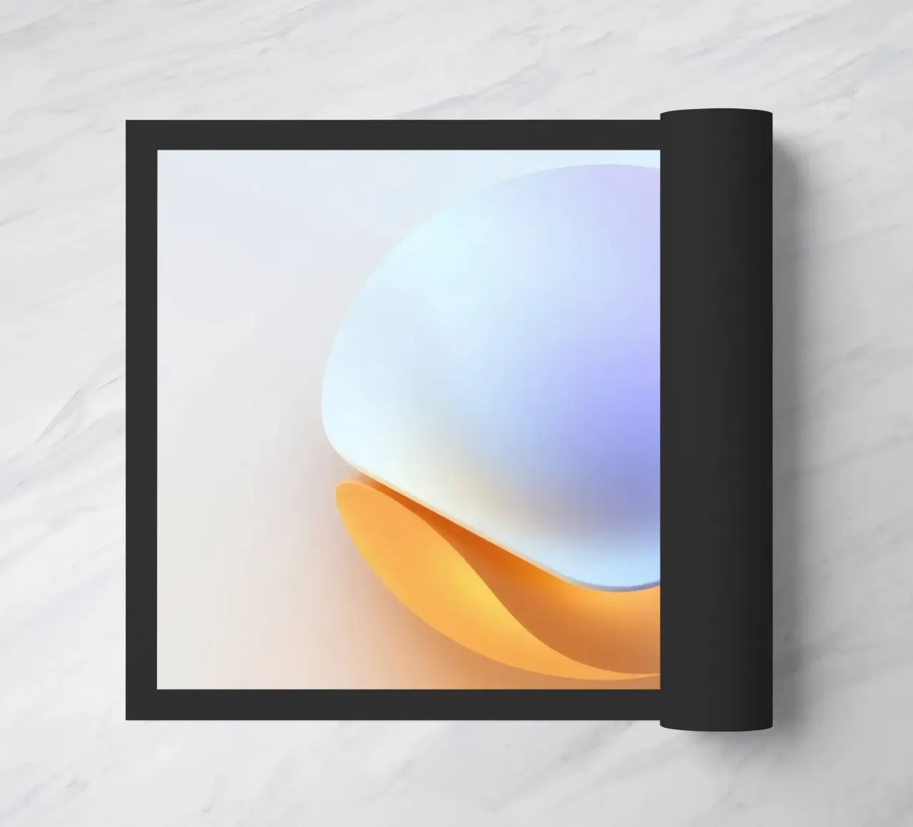 Abstract circular shape with smooth gradient colors doormat by DesignDoodle