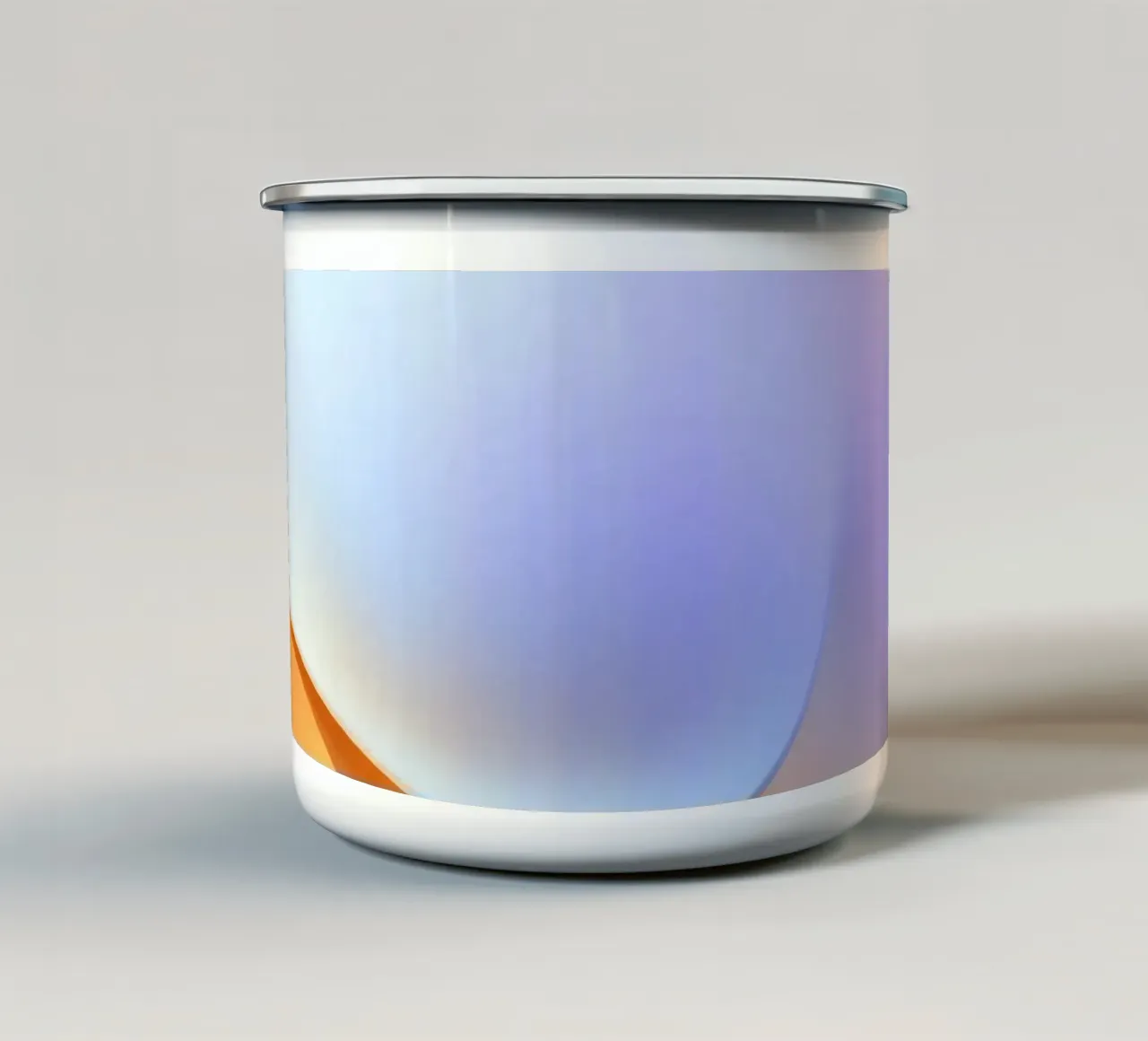 Abstracte cirkelvorm met vloeiend kleurverloop emaille mok van DesignDoodle
