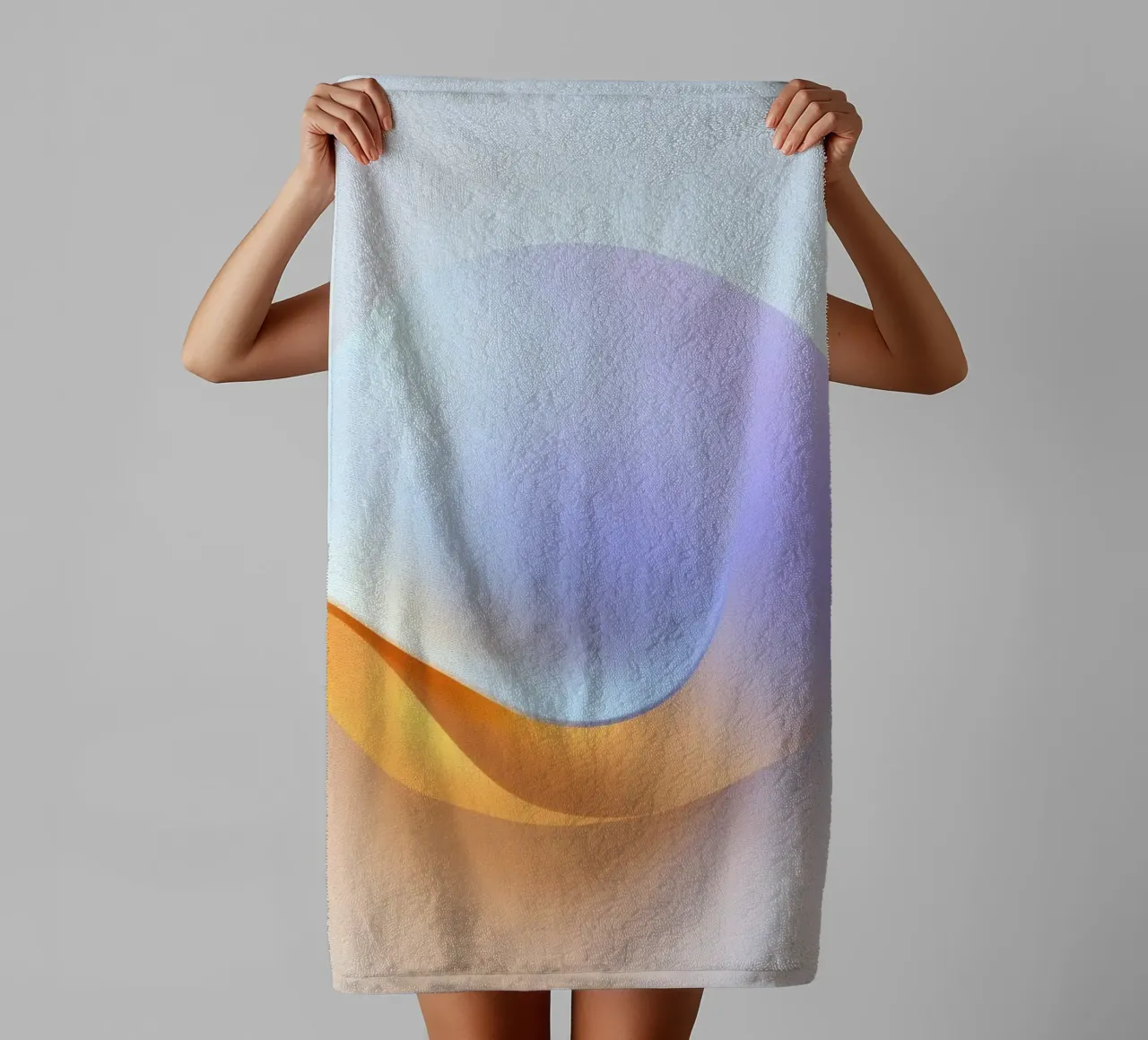 Abstract circular shape with smooth gradient colors towel by DesignDoodle