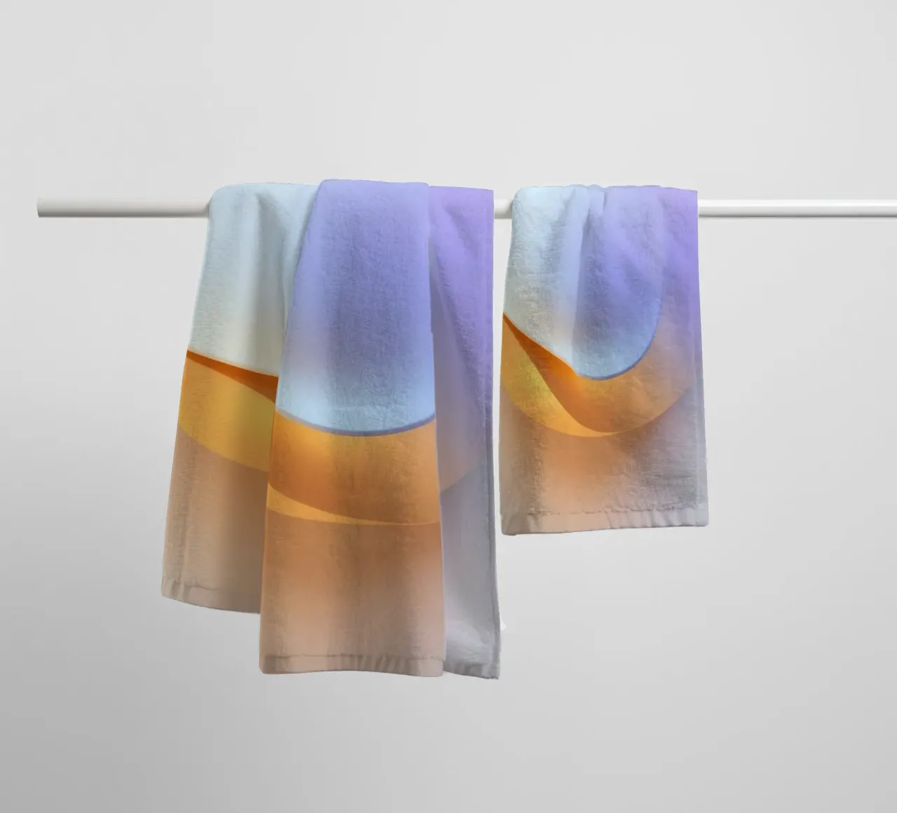 Abstract circular shape with smooth gradient colors towel by DesignDoodle
