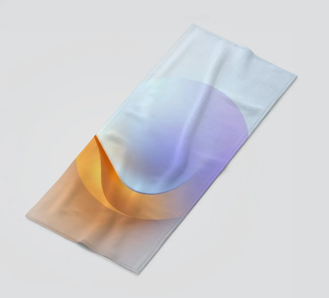 Abstract circular shape with smooth gradient colors beach towel by DesignDoodle