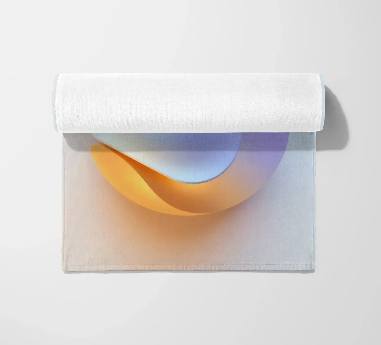 Abstract circular shape with smooth gradient colors beach towel by DesignDoodle