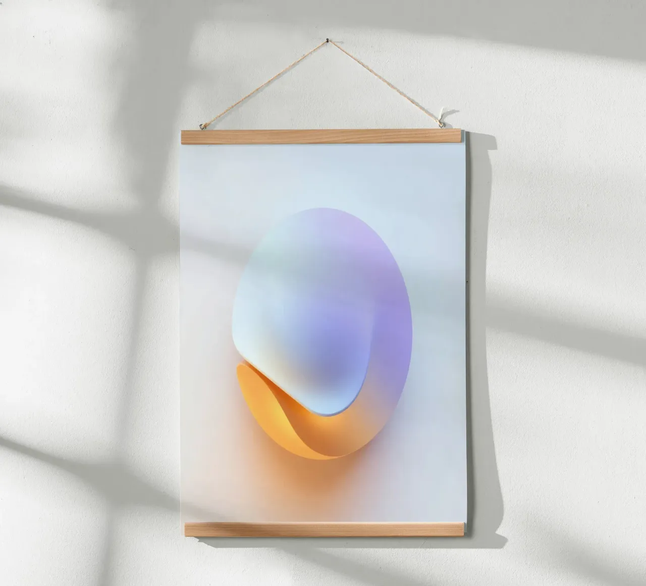 Abstracte cirkelvorm met vloeiend kleurverloop hahnemühle van DesignDoodle