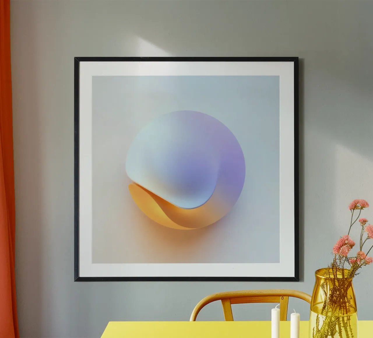 Abstract circular shape with smooth gradient colors poster by DesignDoodle