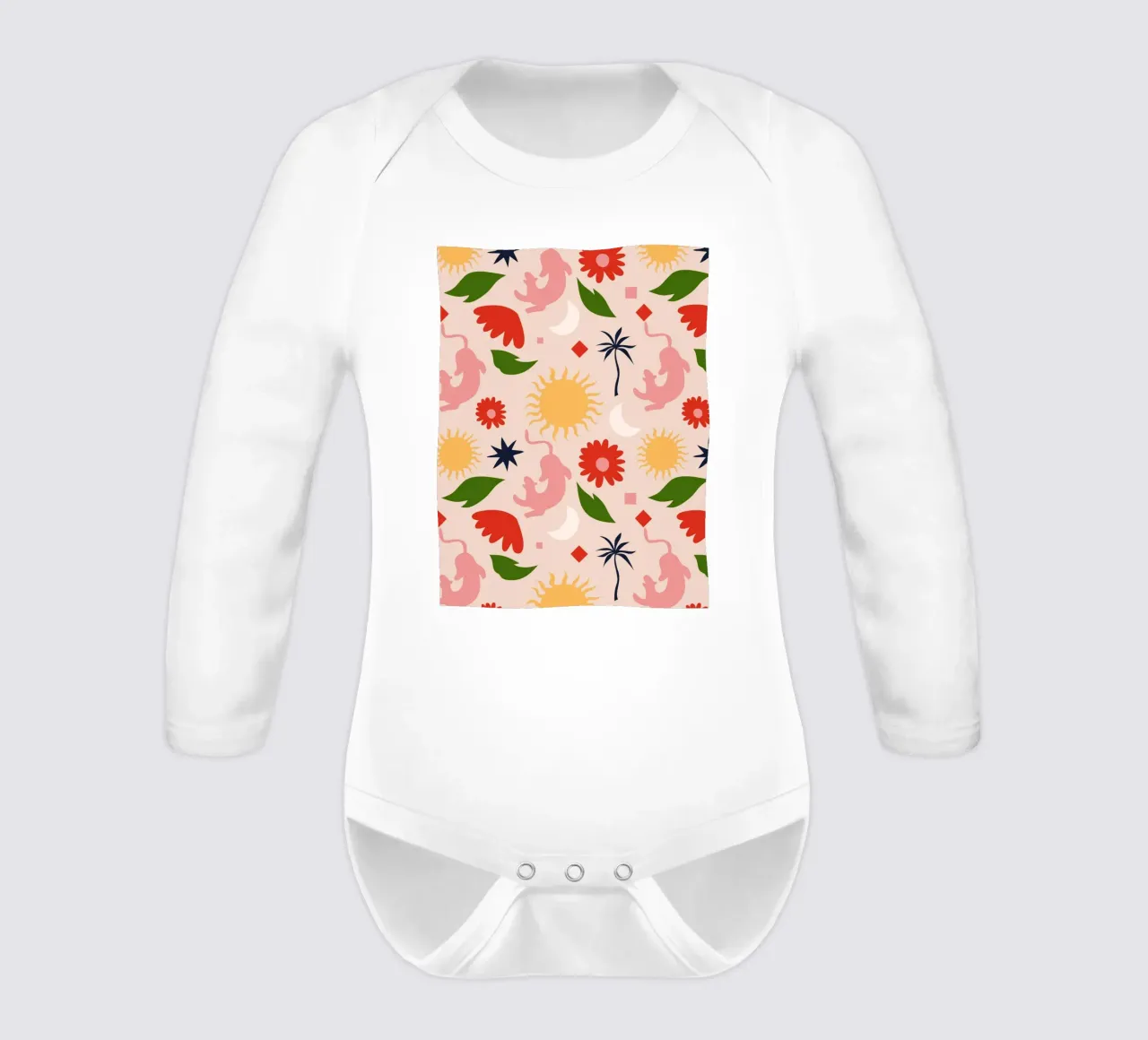 Giungla celeste body neonato maniche lunghe da Kintsugi99