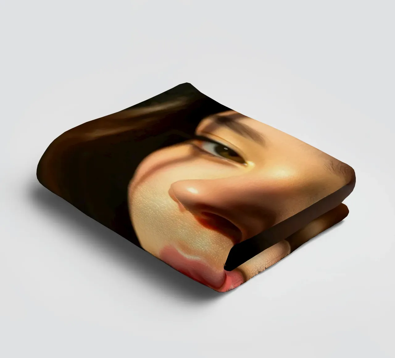 Young woman with natural beauty and soft light towel by DesignDoodle