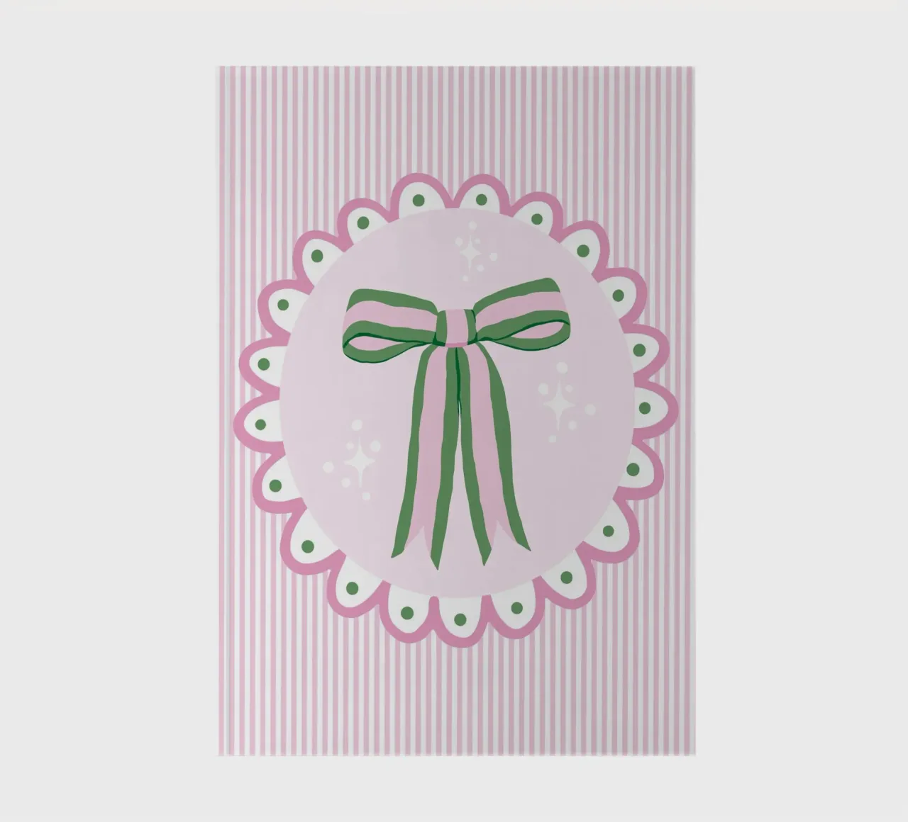 Pretty sparkling coquette ribbon in pink and green diario da Vivdesign