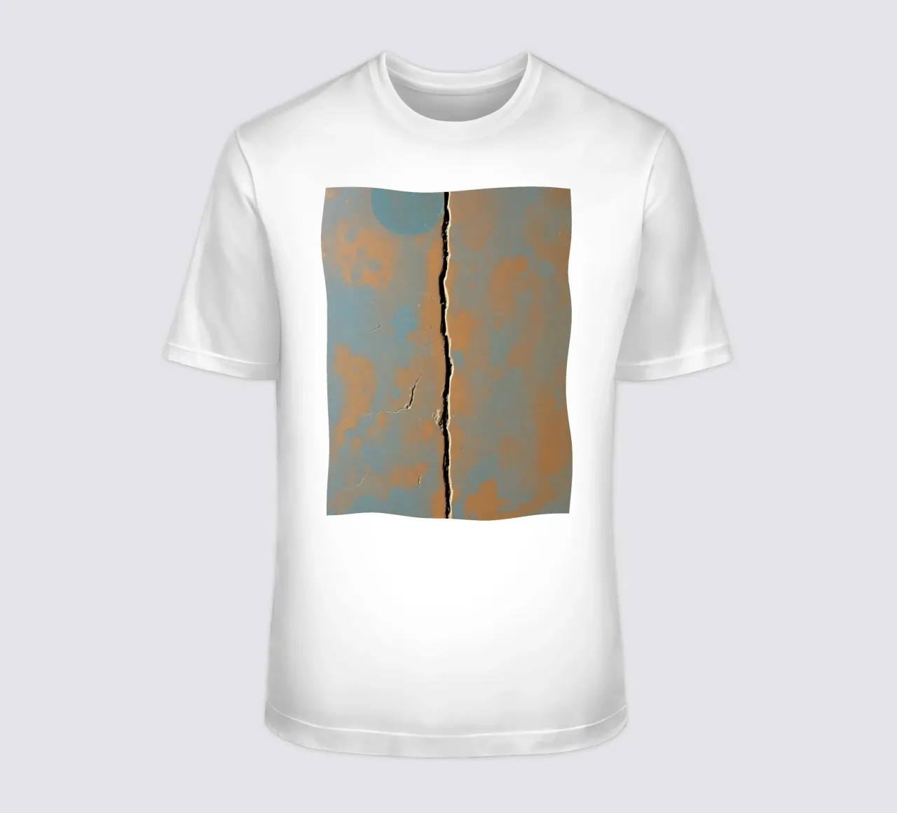 Surface fissurée montrant l'usure d'un mur peint t-shirt de DesignDoodle