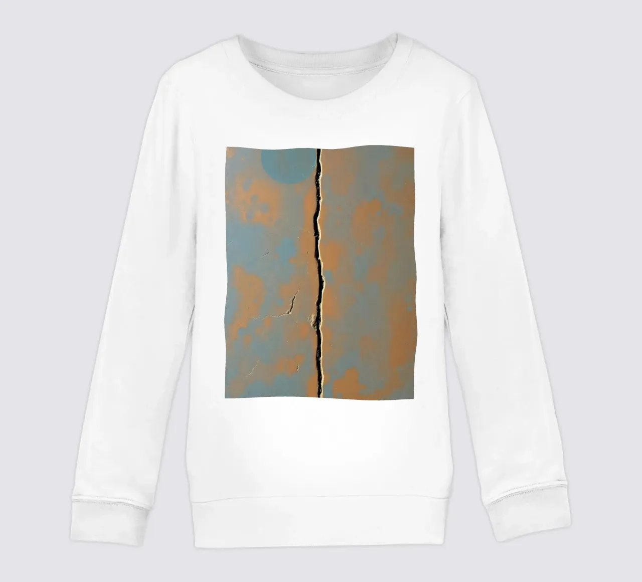 Surface fissurée montrant l'usure d'un mur peint sweat enfant de DesignDoodle