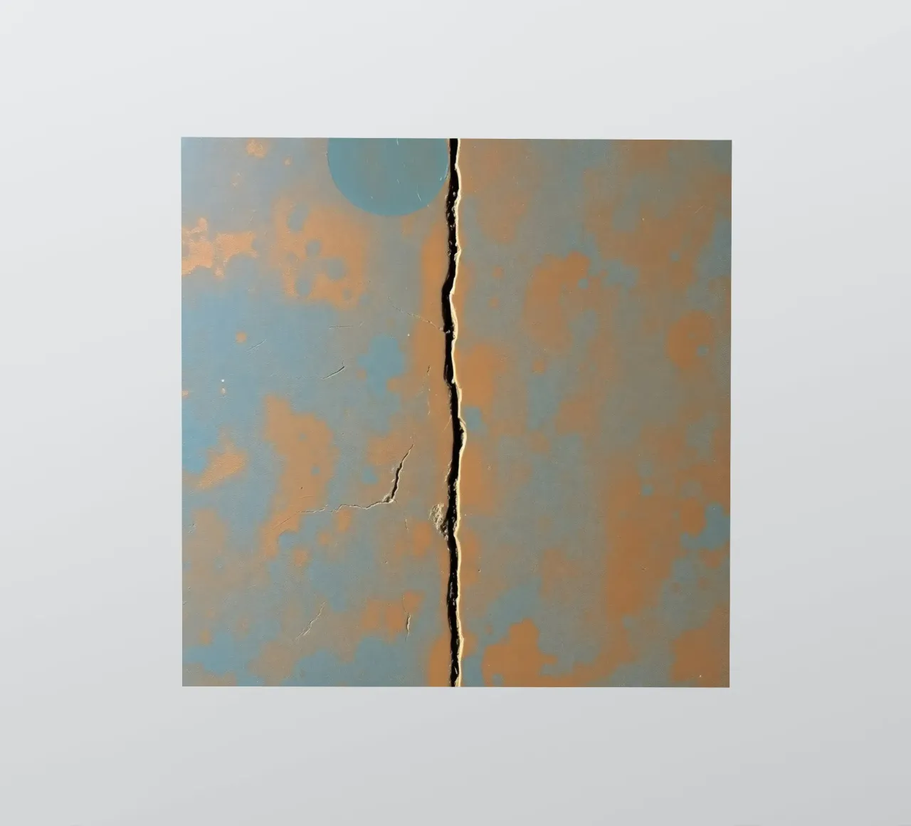 Surface fissurée montrant l'usure d'un mur peint autocollant de DesignDoodle