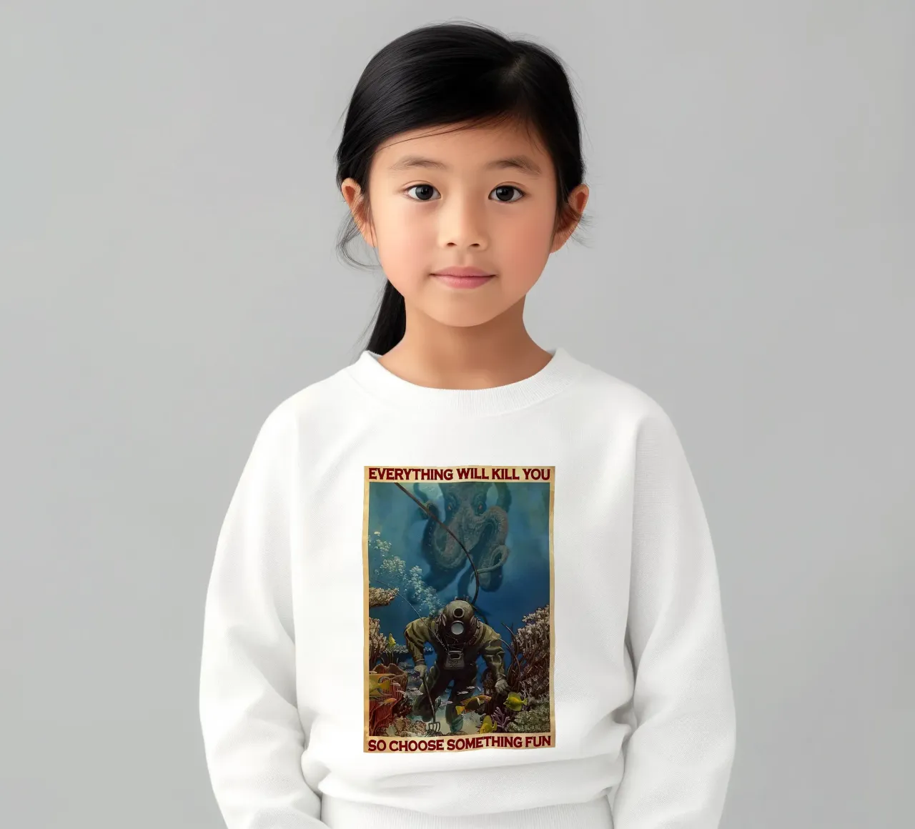 Everything Will Kill You So Choose Something Fun kids sweatshirt by Aaronshop
