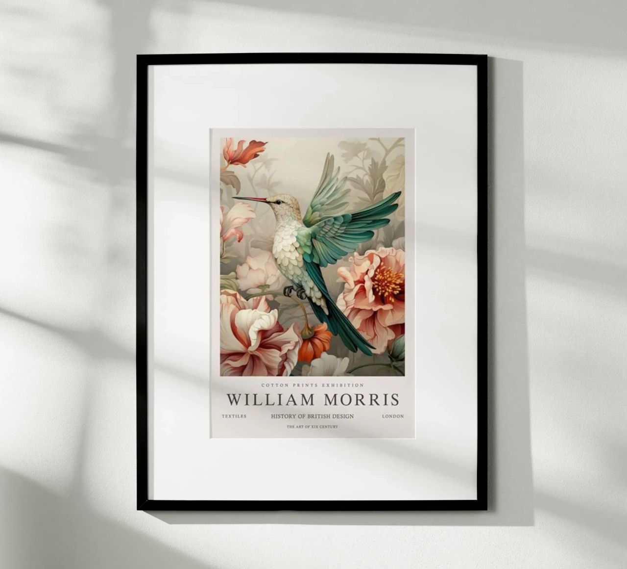 william morris - hummingbird with flowers poster by Art Crew Kbm