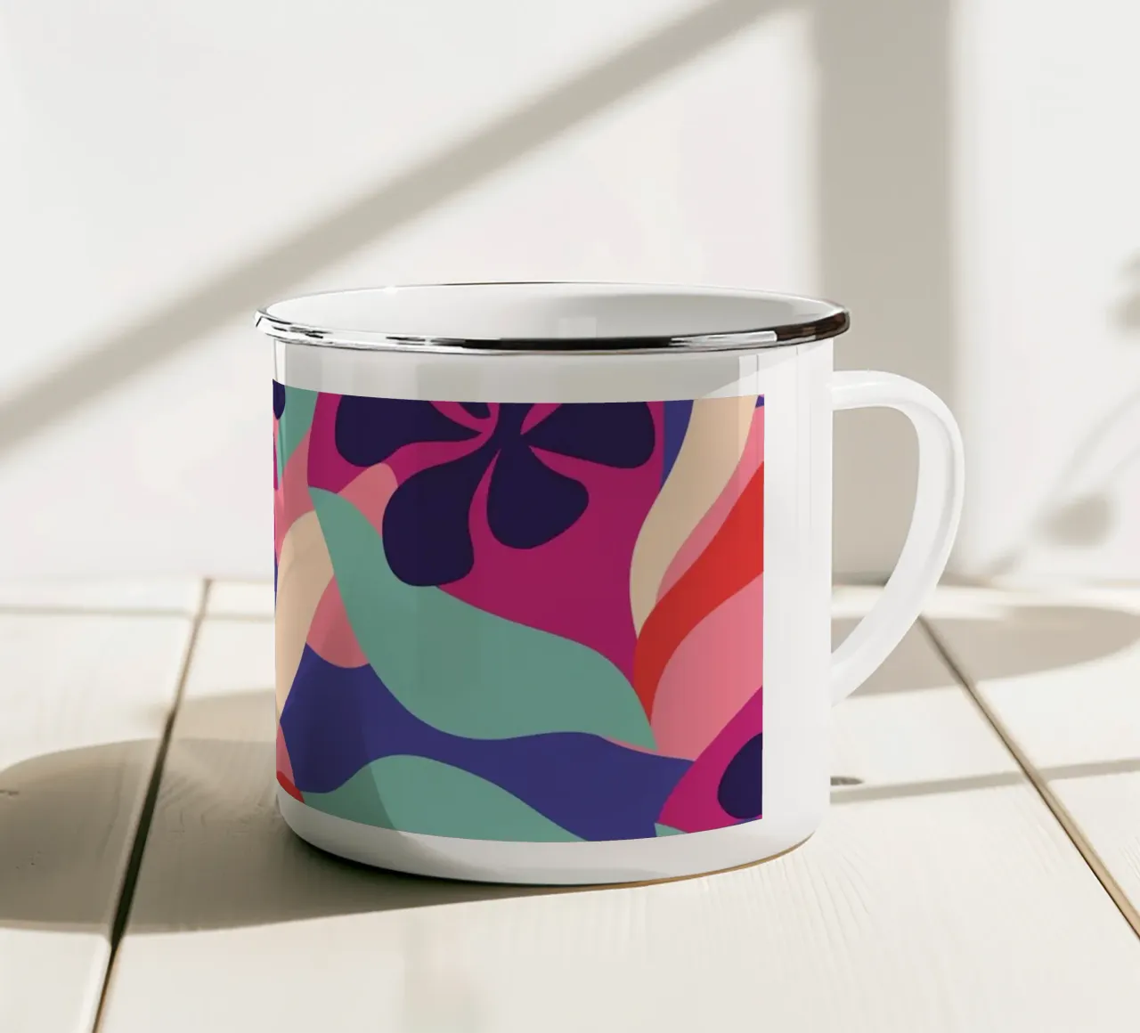 Estetica in fiore tazza in smalto da Kintsugi99