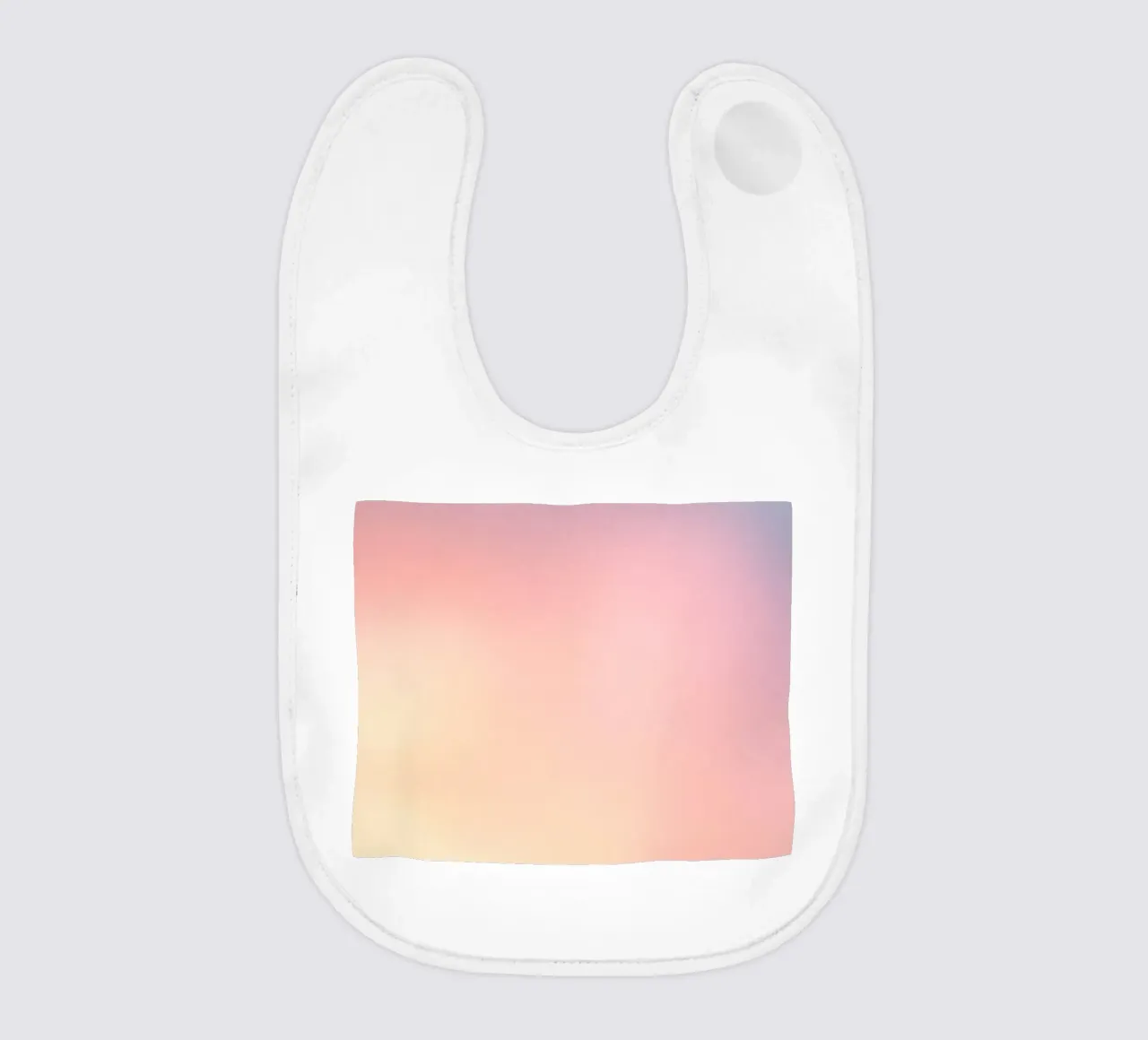 Soft pastel colors blend to create a calm background baby bib by DesignDoodle