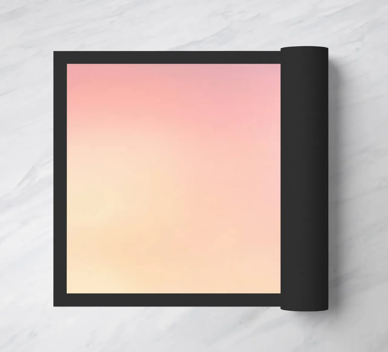 Soft pastel colors blend to create a calm background doormat by DesignDoodle