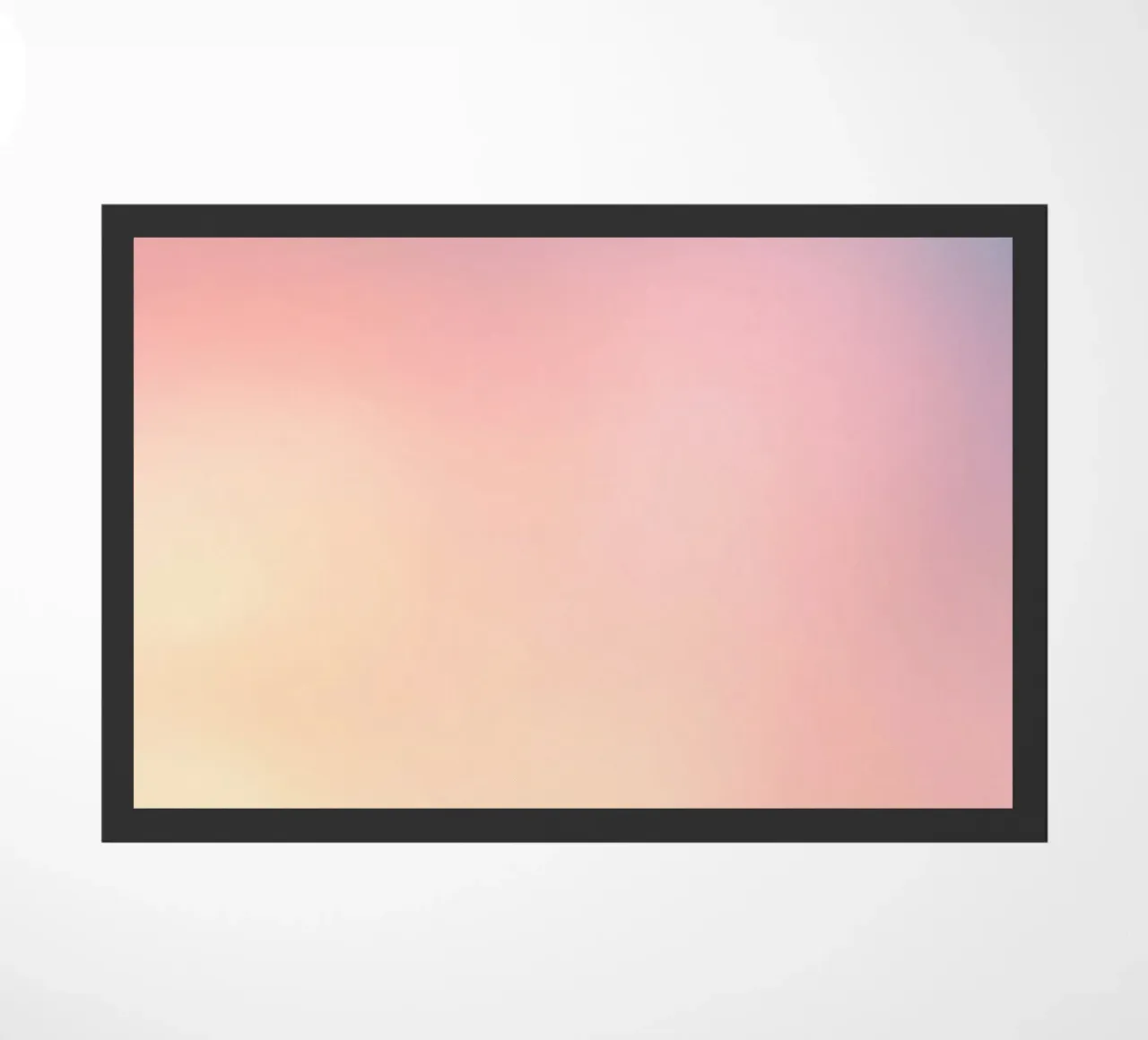 Soft pastel colors blend to create a calm background doormat by DesignDoodle