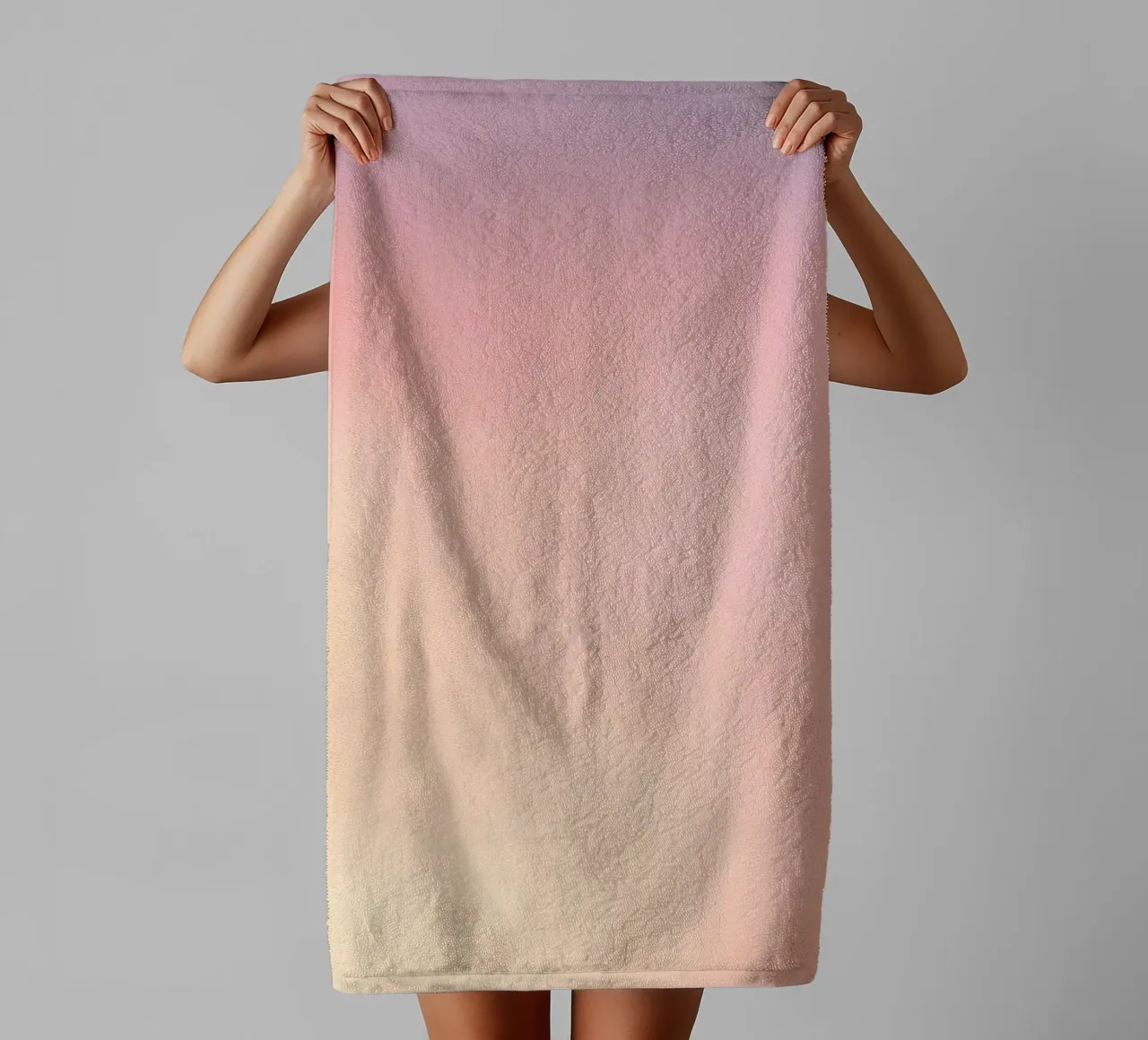 Soft pastel colors blend to create a calm background towel by DesignDoodle