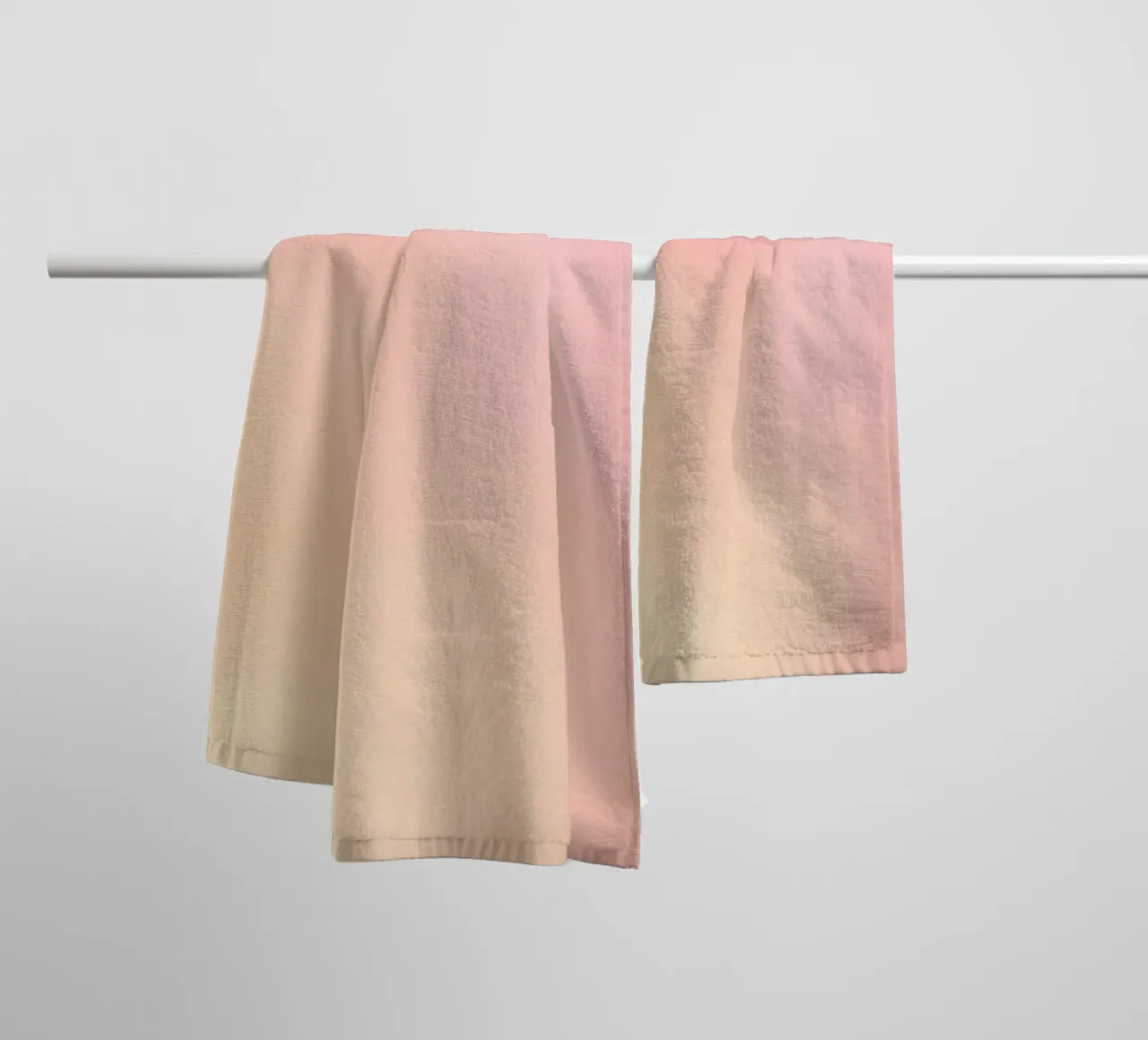 Soft pastel colors blend to create a calm background towel by DesignDoodle