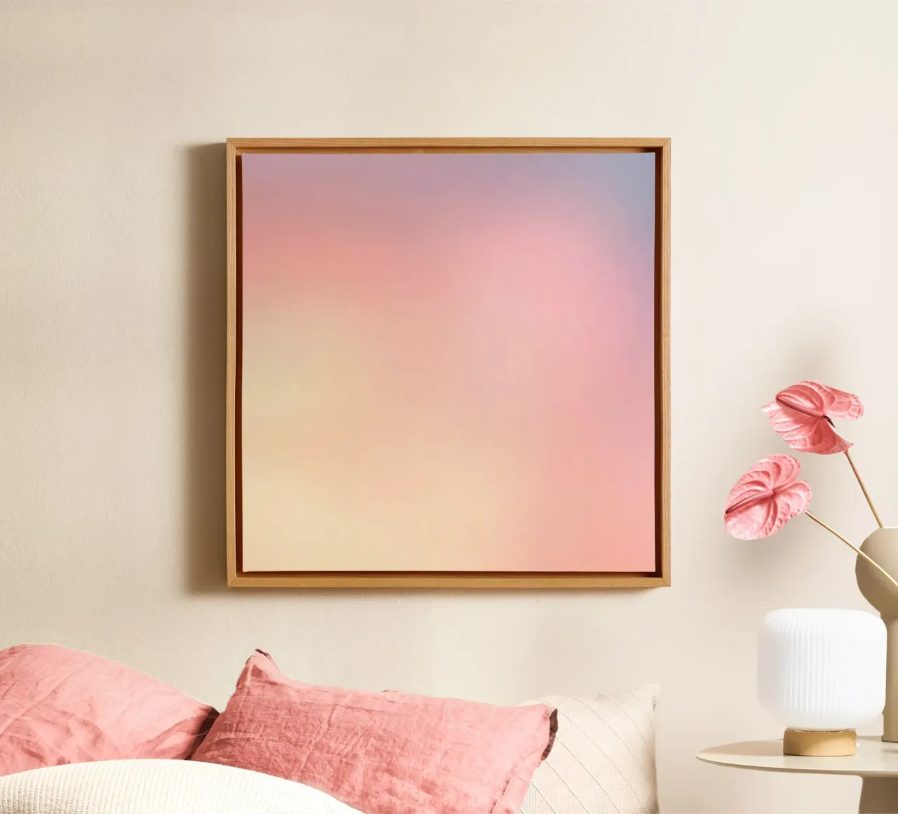 Soft pastel colors blend to create a calm background canvas by DesignDoodle