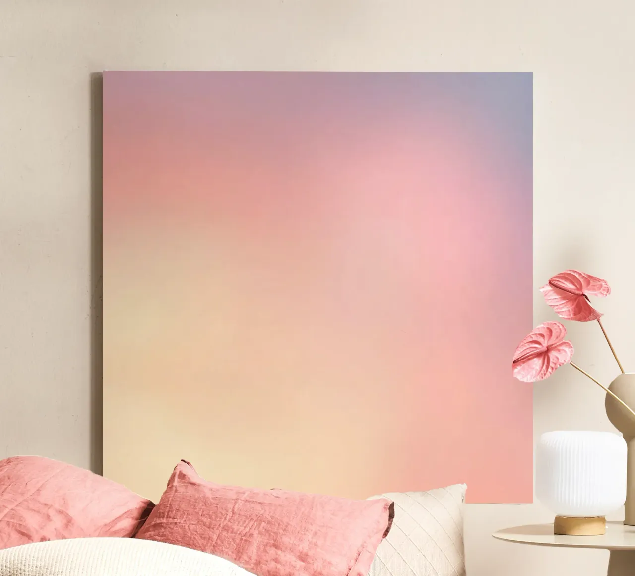 Soft pastel colors blend to create a calm background canvas by DesignDoodle