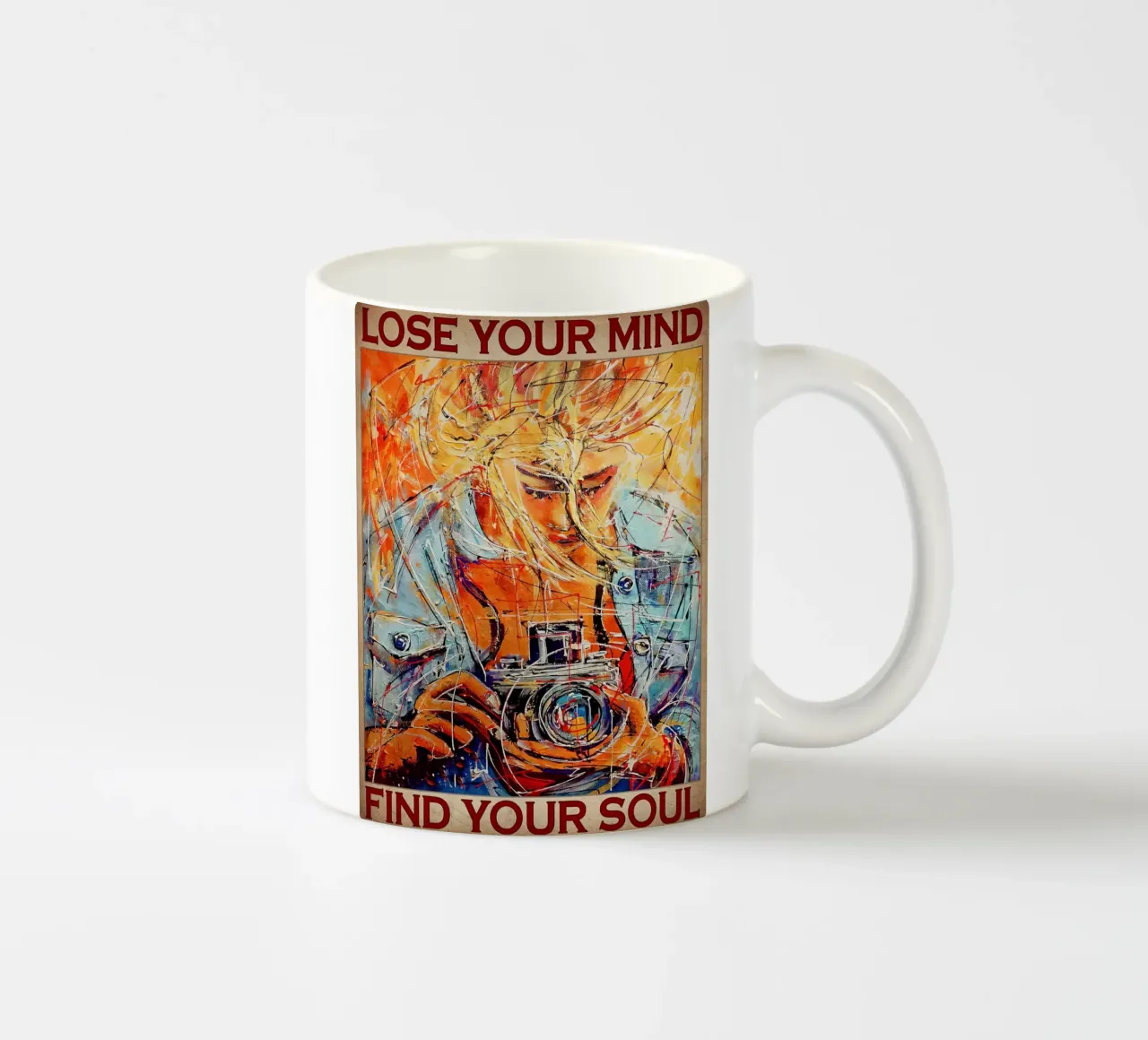 Perdi la tua mente trova la tua anima Camera Man tazza in ceramica da Aaronshop