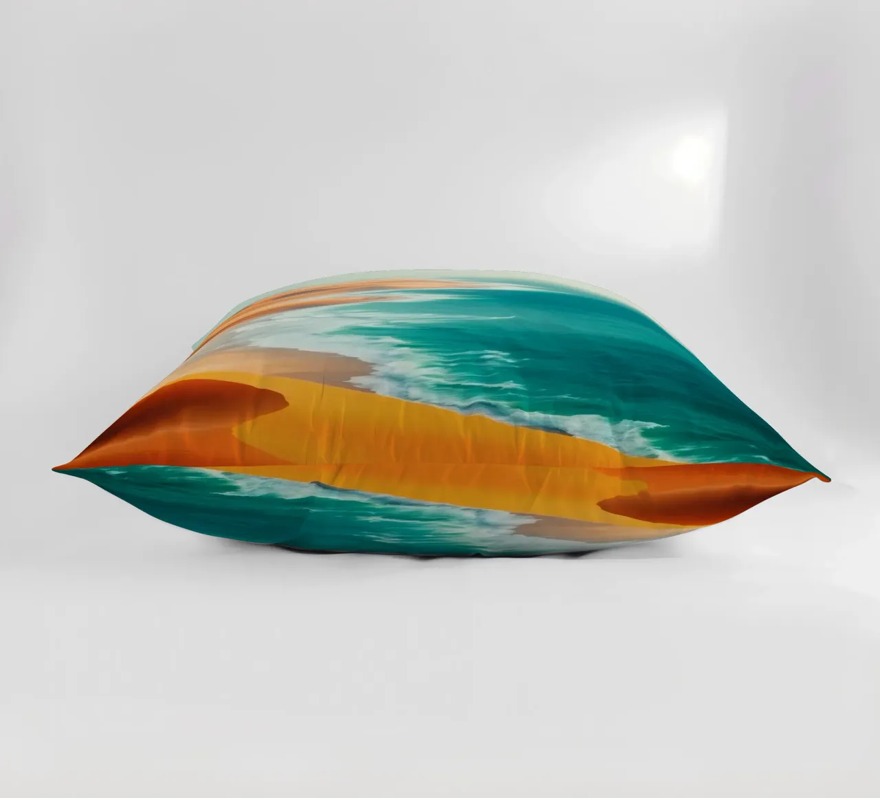 Le dune di sabbia del deserto incontrano l'oceano lungo un litorale mozzafiato cuscino da DesignDoodle