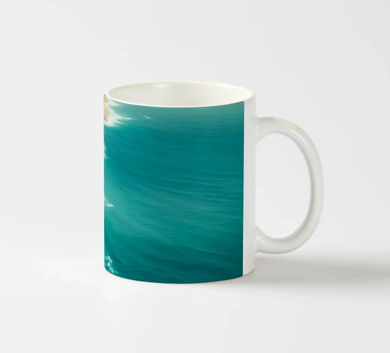 Le dune di sabbia del deserto incontrano l'oceano lungo un litorale mozzafiato tazza in ceramica da DesignDoodle