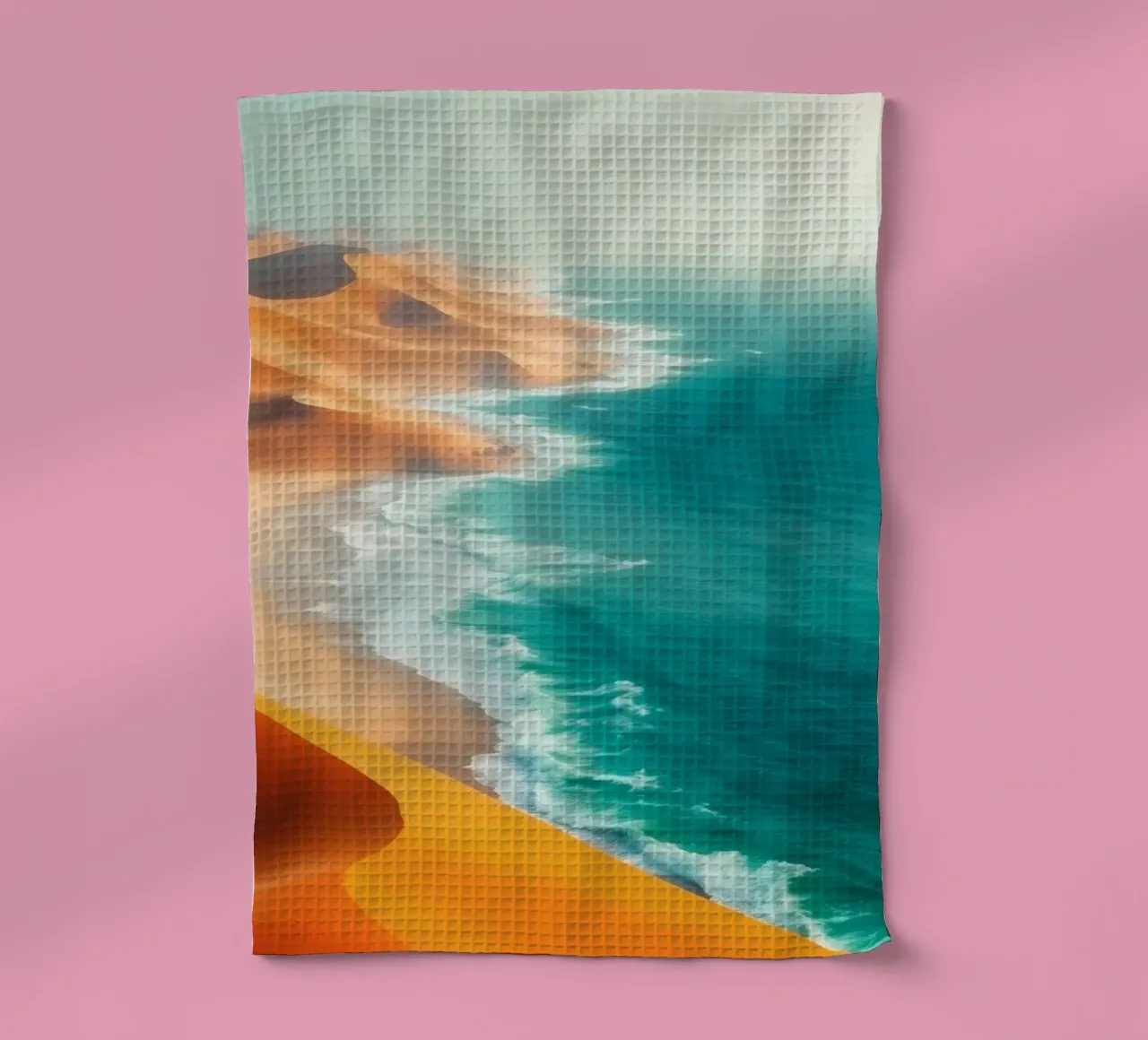 Le dune di sabbia del deserto incontrano l'oceano lungo un litorale mozzafiato canovaccio da cucina da DesignDoodle