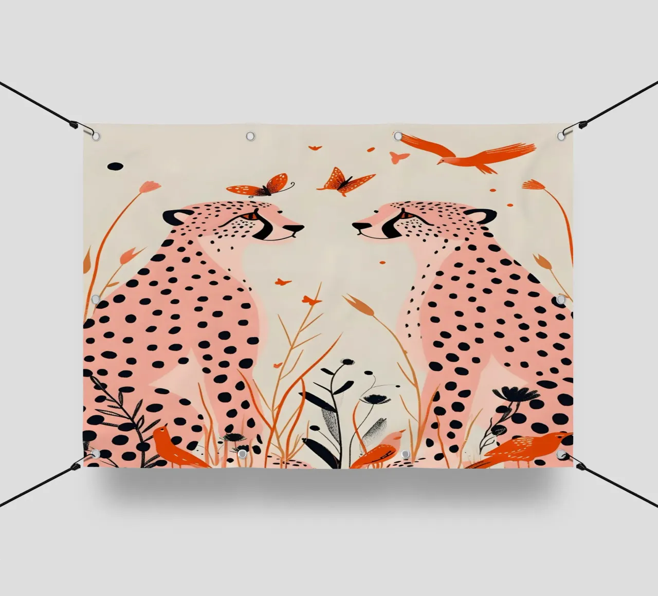 Psichedelico ghepardo macchie animali astratti stampa pop art telo in pvc da NorwesClub