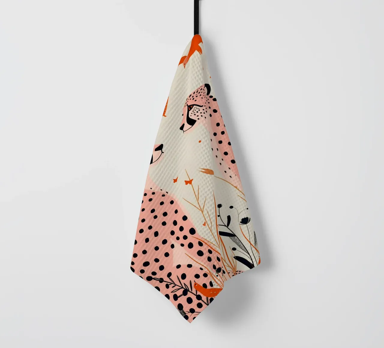 Psychedelische Cheetah Spots Abstract Dier Pop Art Print theedoek van NorwesClub