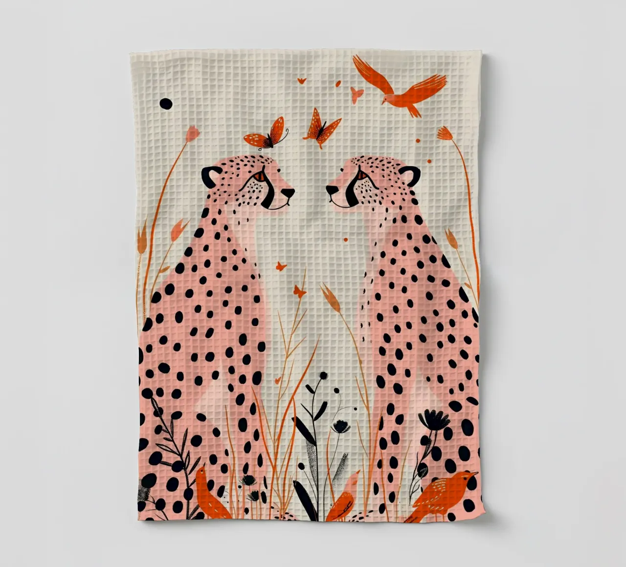Psychedelische Cheetah Spots Abstract Dier Pop Art Print theedoek van NorwesClub
