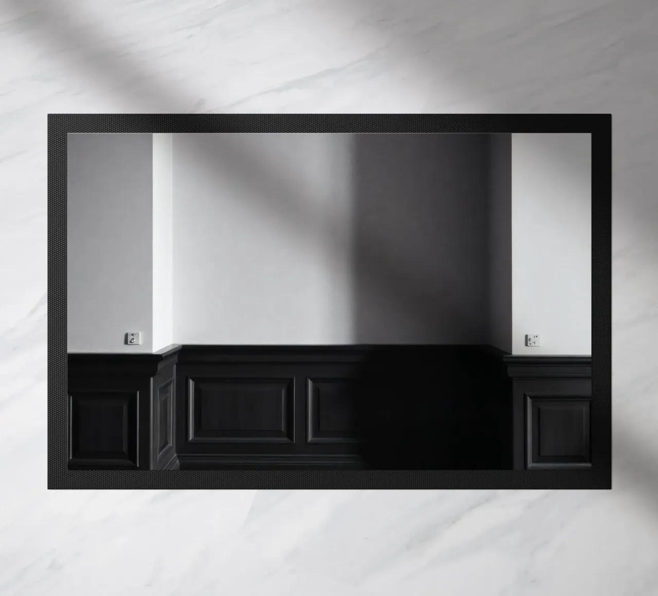 spazio interno con contrasto di luci e ombre zerbino da DesignDoodle