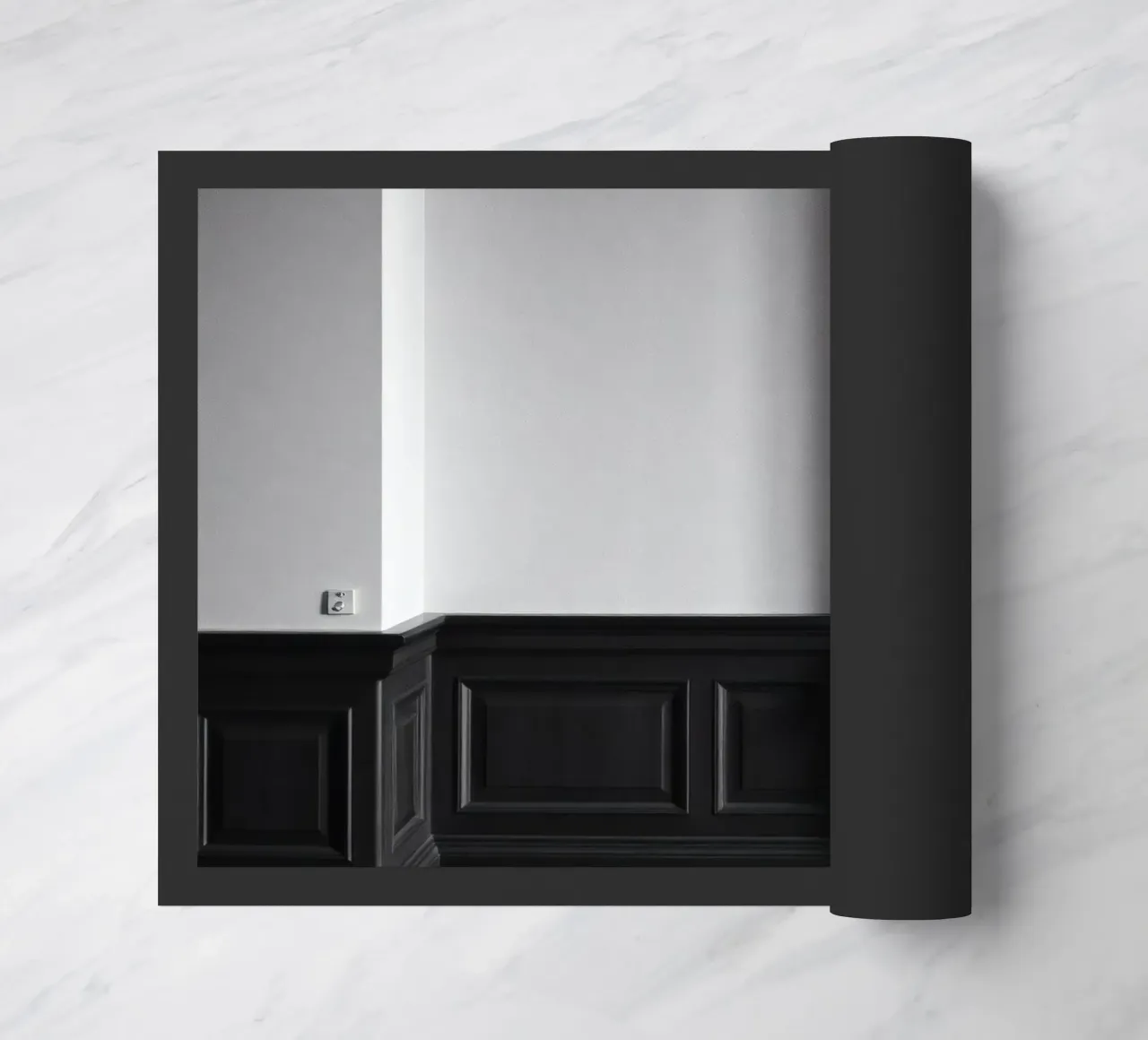 spazio interno con contrasto di luci e ombre zerbino da DesignDoodle