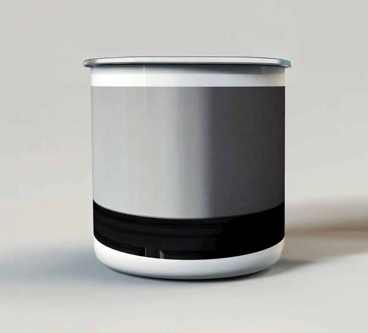 spazio interno con contrasto di luci e ombre tazza in smalto da DesignDoodle